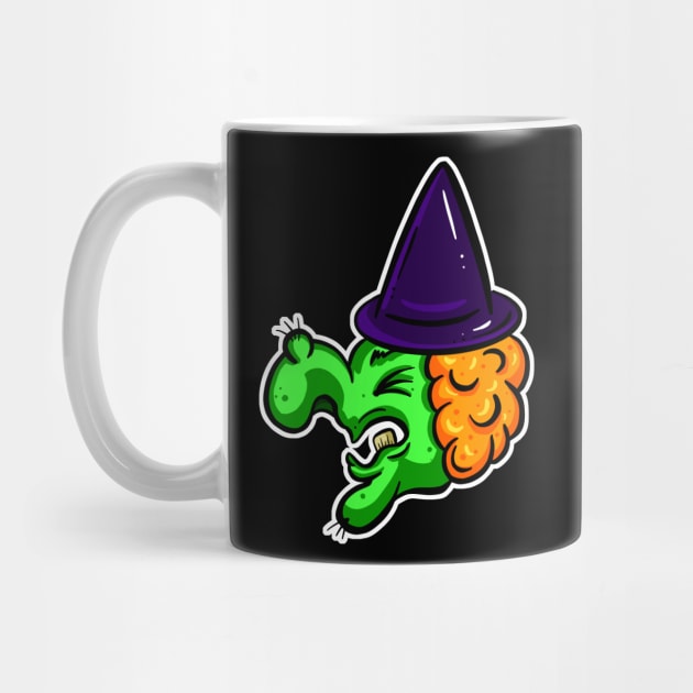 Halloween Green Witch Cartoon Wart by Squeeb Creative